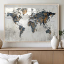 World Map Wall Art Canvas Print for Office Wall Decor by MyGreatCanvas | Canvas Wall Art Prints | Photo Prints & Wall Decor