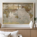 World Map Canvas Print – Detailed Map of the World Wall Art by MyGreatCanvas | Canvas Wall Art Prints | Photo Prints & Wall Decor