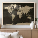 World Map Canvas Print – Framed World Map Wall Art for