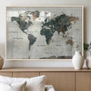 World Map Canvas Print – Framed Travel Map Wall Art for by MyGreatCanvas | Canvas Wall Art Prints | Photo Prints & Wall Decor