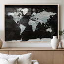 World Map Canvas Print – Framed Push Pin Wall Art, Color by MyGreatCanvas | Canvas Wall Art Prints | Photo Prints & Wall Decor