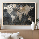 World Map Canvas Print – Detailed Map of the World Wall Art by MyGreatCanvas | Canvas Wall Art Prints | Photo Prints & Wall Decor