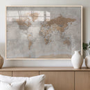 Detailed World Map Wall Art Canvas Print for Home and Office Decor by MyGreatCanvas | Canvas Wall Art Prints | Photo Prints & Wall Decor