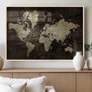 Blue World Map Canvas Wall Art – Framed Modern Travel Map by MyGreatCanvas | Canvas Wall Art Prints | Photo Prints & Wall Decor