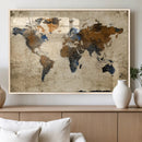 World Map Wall Art Canvas Print, Modern Decorative Framed by MyGreatCanvas | Canvas Wall Art Prints | Photo Prints & Wall Decor