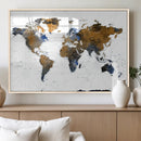 World Map Wall Art Canvas Print, Modern Decorative Framed by MyGreatCanvas | Canvas Wall Art Prints | Photo Prints & Wall Decor