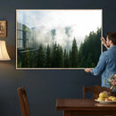 Misty Mountain Forest Canvas Print, Foggy Pine Trees Nature by MyGreatCanvas | Canvas Wall Art Prints | Photo Prints & Wall Decor