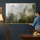 Misty Mountain Canvas Print, Foggy Pine Trees Nature Wall by MyGreatCanvas | Canvas Wall Art Prints | Photo Prints & Wall Decor