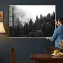 Black White Forest Wall Art Canvas Print, Misty Pine Tree by MyGreatCanvas | Canvas Wall Art Prints | Photo Prints & Wall Decor