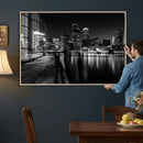 Boston Wall Art Canvas Print, Boston City Downtown Night by MyGreatCanvas | Canvas Wall Art Prints | Photo Prints & Wall Decor
