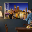 Boston Wall Art Canvas Print, Boston City Downtown Night by MyGreatCanvas | Canvas Wall Art Prints | Photo Prints & Wall Decor