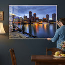 Boston Wall Art Canvas Print, Boston City Downtown Night by MyGreatCanvas | Canvas Wall Art Prints | Photo Prints & Wall Decor