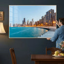 Chicago Wall Art Canvas Print, Chicago City Downtown Night by MyGreatCanvas | Canvas Wall Art Prints | Photo Prints & Wall Decor