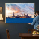 Chicago Wall Art Canvas Print - Chicago City Downtown Night by MyGreatCanvas | Canvas Wall Art Prints | Photo Prints & Wall Decor