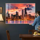Chicago Wall Art Canvas Print - Chicago City Downtown Night by MyGreatCanvas | Canvas Wall Art Prints | Photo Prints & Wall Decor