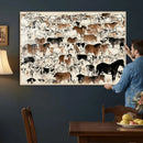 Farmhouse Animals Horse Longhorn Cow Wall Art Canvas Print - by MyGreatCanvas | Canvas Wall Art Prints | Photo Prints & Wall Decor
