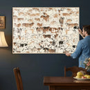 Farmhouse Longhorn Wall Art Canvas Print - Abstract Farm by MyGreatCanvas | Canvas Wall Art Prints | Photo Prints & Wall Decor