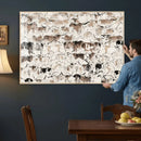 Abstract Texas Cow Canvas Print for Cabin and Western Home by MyGreatCanvas | Canvas Wall Art Prints | Photo Prints & Wall Decor