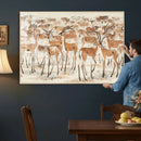 Gazelle Wall Art Canvas Print - Abstract Antelope Wall Art by MyGreatCanvas | Canvas Wall Art Prints | Photo Prints & Wall Decor