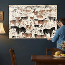 Wild Horses Wall Art Canvas Print - Abstract Farm Longhorn by MyGreatCanvas | Canvas Wall Art Prints | Photo Prints & Wall Decor