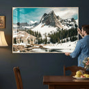 Snowy Mountain Wall Art Canvas Print, Alpine Pine Forest by MyGreatCanvas | Canvas Wall Art Prints | Photo Prints & Wall Decor