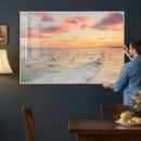 Sunset Beach Wall Art Canvas Print – Soft Coastal by MyGreatCanvas | Canvas Wall Art Prints | Photo Prints & Wall Decor