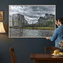 Yosemite Valley River Wall Art Canvas Print, Granite Cliffs by MyGreatCanvas | Canvas Wall Art Prints | Photo Prints & Wall Decor