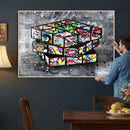 Graffiti Cube Abstract Street Art Wall Art Canvas Print by MyGreatCanvas | Canvas Wall Art Prints | Photo Prints & Wall Decor
