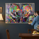 Graffiti Football Helmets Wall Art Canvas Print, Urban by MyGreatCanvas | Canvas Wall Art Prints | Photo Prints & Wall Decor