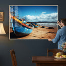 Fishing Boats Wall Art Canvas Print, Coastal Boat Beach by MyGreatCanvas | Canvas Wall Art Prints | Photo Prints & Wall Decor