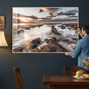 Rocky Coast Ocean Sunset Wall Art Canvas Print, Dramatic by MyGreatCanvas | Canvas Wall Art Prints | Photo Prints & Wall Decor