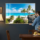 Tropical Beach Wall Art Canvas Print, Palm Tree Ocean by MyGreatCanvas | Canvas Wall Art Prints | Photo Prints & Wall Decor