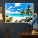 Tropical Beach Wall Art Canvas Print, Palm Tree Ocean by MyGreatCanvas | Canvas Wall Art Prints | Photo Prints & Wall Decor