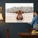 Texas Longhorn Bull Wall Art Canvas Print, Rustic Western by MyGreatCanvas | Canvas Wall Art Prints | Photo Prints & Wall Decor
