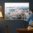 Frosted Fern Wall Art Canvas Print, Soft Winter Botanical by MyGreatCanvas | Canvas Wall Art Prints | Photo Prints & Wall Decor