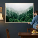 Misty Pine Forest Wall Art Canvas Print, Foggy Evergreen by MyGreatCanvas | Canvas Wall Art Prints | Photo Prints & Wall Decor
