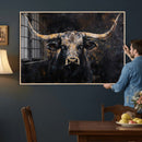 Abstract Longhorn Bull Wall Art Canvas Print – Rustic by MyGreatCanvas | Canvas Wall Art Prints | Photo Prints & Wall Decor