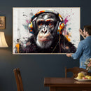 Dj Monkey Wall Art Canvas Print – Colorful Pop Art Banksy by MyGreatCanvas | Canvas Wall Art Prints | Photo Prints & Wall Decor