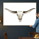 Longhorn Skull Wall Art Canvas Print – Rustic Western by MyGreatCanvas | Canvas Wall Art Prints | Photo Prints & Wall Decor