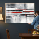 Gray Red Abstract Wall Art Canvas Print, Modern Abstract by MyGreatCanvas | Canvas Wall Art Prints | Photo Prints & Wall Decor