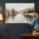 Abstract Landscape Wall Art Canvas Print, Modern Lake by MyGreatCanvas | Canvas Wall Art Prints | Photo Prints & Wall Decor