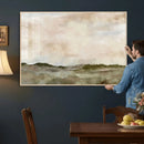 Muted Watercolor Hill Landscape Print — Beige Taupe Cloudy by MyGreatCanvas | Canvas Wall Art Prints | Photo Prints & Wall Decor