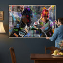 Graffiti Baseball Player Street Art Wall Art Canvas Print by MyGreatCanvas | Canvas Wall Art Prints | Photo Prints & Wall Decor