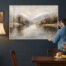 Neutral Abstract River Landscape Wall Art Canvas Print by MyGreatCanvas | Canvas Wall Art Prints | Photo Prints & Wall Decor