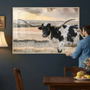Texas Longhorn Bull Rustic Wall Art Canvas Print by MyGreatCanvas | Canvas Wall Art Prints | Photo Prints & Wall Decor