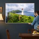 Cliffside Lighthouse Wall Art Canvas Print – Coastal by MyGreatCanvas | Canvas Wall Art Prints | Photo Prints & Wall Decor