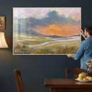 Mountain Sunset Wall Art Canvas Print Vintage Landscape by MyGreatCanvas | Canvas Wall Art Prints | Photo Prints & Wall Decor