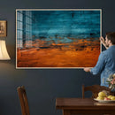 Teal Orange Abstract Wall Art Canvas Print Modern Large by MyGreatCanvas | Canvas Wall Art Prints | Photo Prints & Wall Decor
