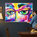 Colorful Abstract Face Wall Art Canvas Print – Modern Pop by MyGreatCanvas | Canvas Wall Art Prints | Photo Prints & Wall Decor