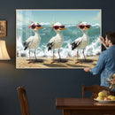 Funny Seagull Wall Art Canvas Print Beach Birds With by MyGreatCanvas | Canvas Wall Art Prints | Photo Prints & Wall Decor